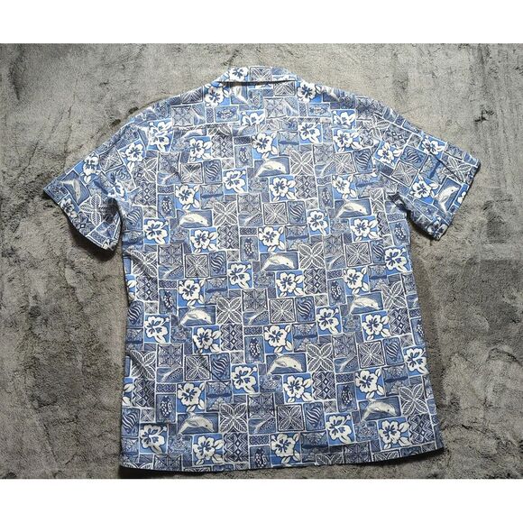 Vintage KY's International Fashion Hawaiian Shirt Men's Size XL Blue - Picture 7 of 8